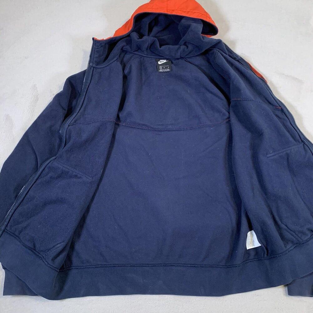 Nike Sportswear Windrunner Full Zip Fleece Jacket Mens Medium Blue Red Hooded B3 - Picture 10 of 15